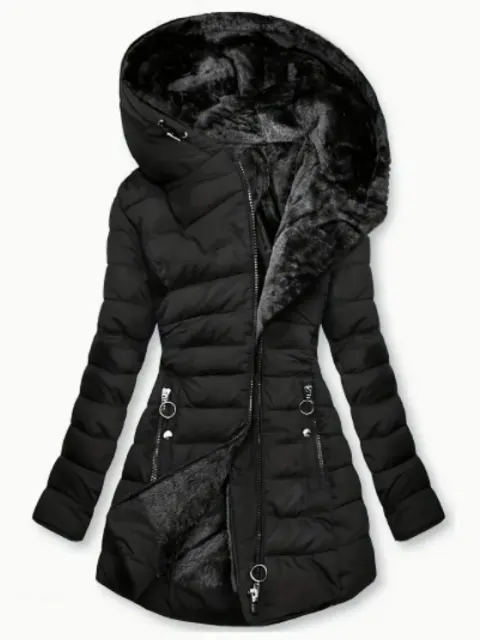 Zip-up Hoodie Puffy Coat
