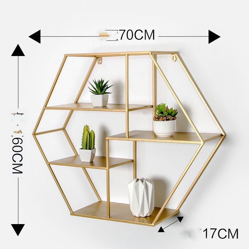 Metal Wall Shelf, Round and Hexagonal, picture 10 of 12