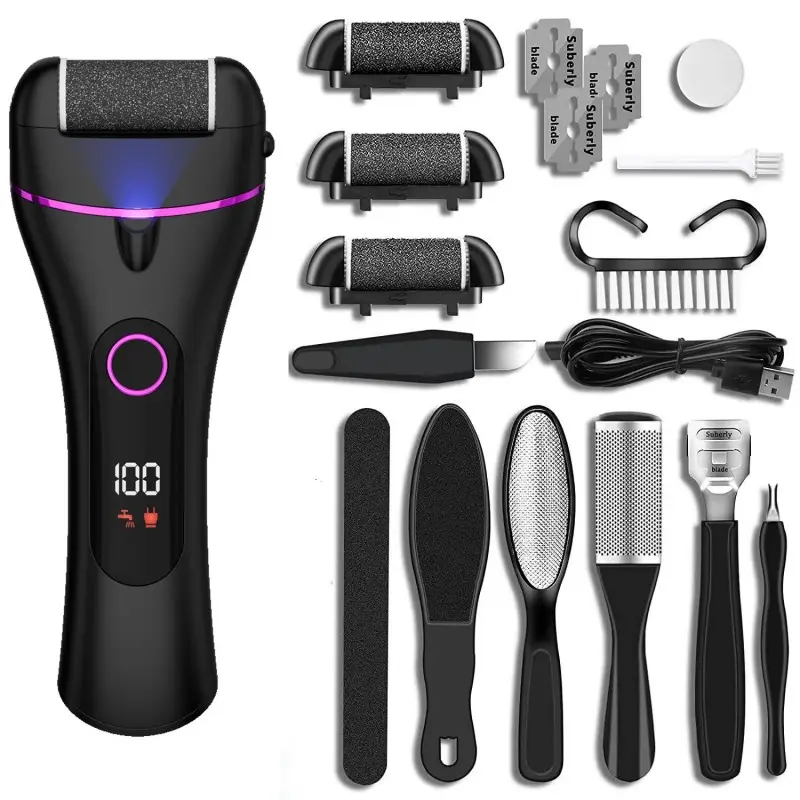 Professional Electric Foot File, 16-in-1 Rechargeable Pedicure