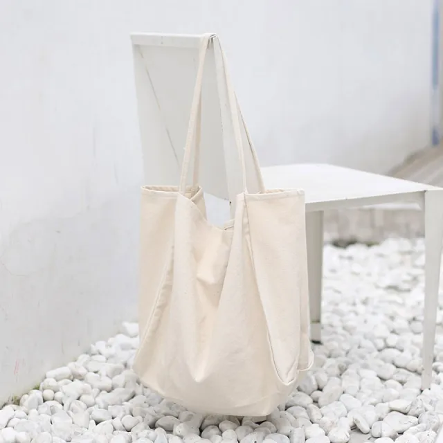 Women Handbags High Capacity Shoulder Bags For Shopping Canvas Totes White - Shop at LoveMi