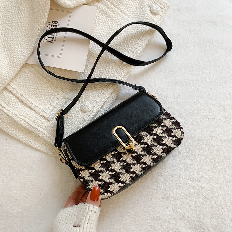 Net Red Hit Color Bag Female Retro Leopard Print Underarm Black - Shop at LoveMi