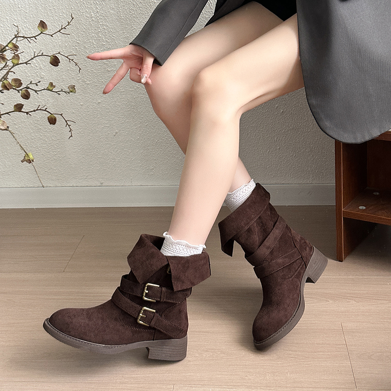 Slouchy Mid Calf Boots, picture 2 of 4