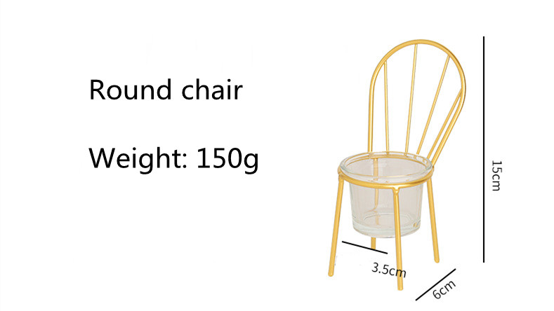 Golden round chair