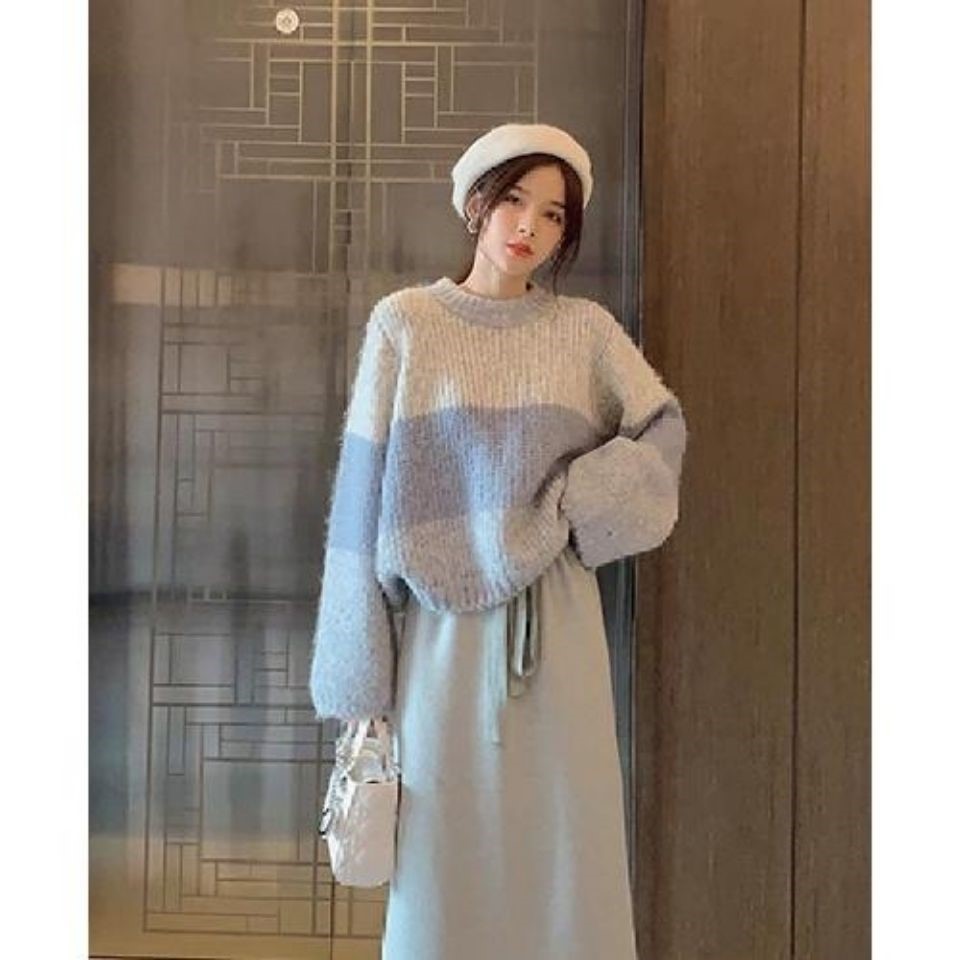 New Product Autumn And Winter All-match Color-stripe Striped Student Sweater Top