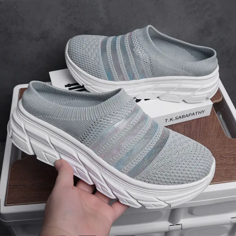 Women's Fashionable All-match Casual Platform Flying Woven