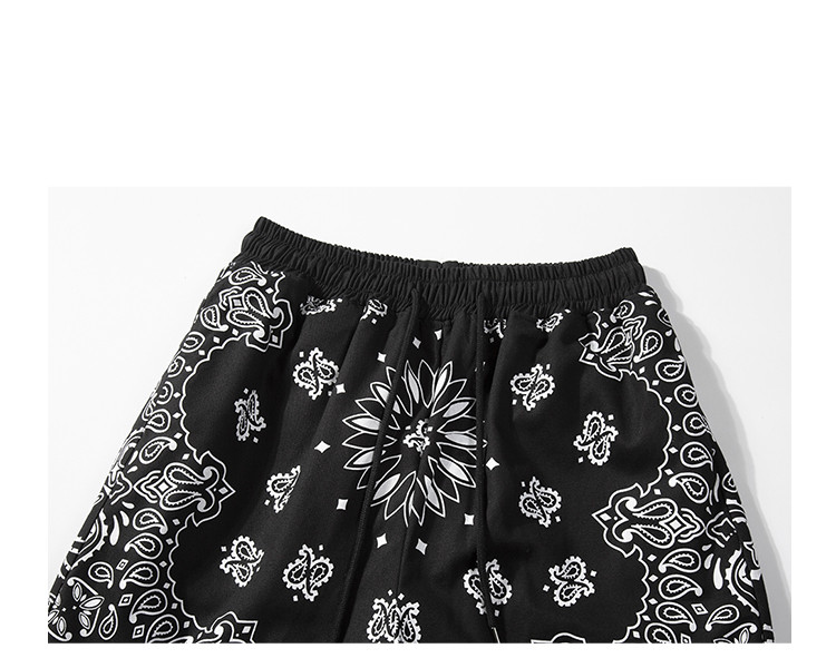 Splicing Hanging Crotch Military Cloth Hip-hop Men's Shorts