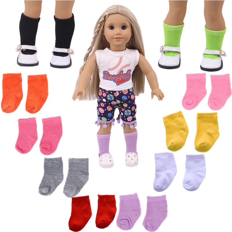 12 Colors 18 Inch American Girl Doll Socks
