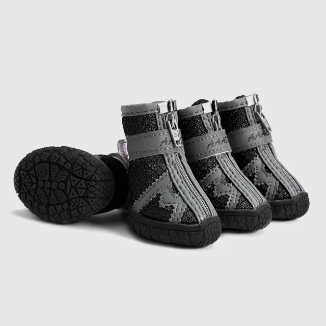 Pet Dog Shoes Waterproof Rain Boots Breathable Mesh Black - Shop at LoveMi