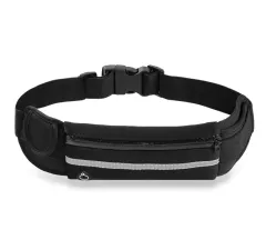 Sports Waist Bag Running Belt Pack Waterproof Adjustable Waist Pouch - Black - View 1
