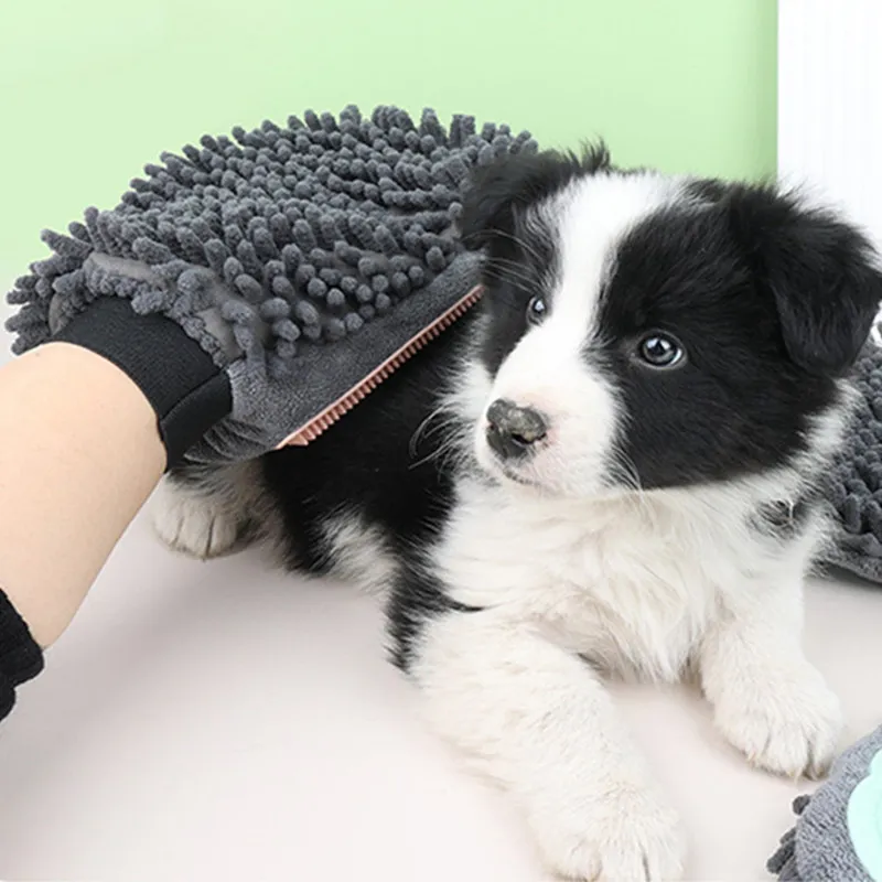Pet Bathing Brush 2-in-1 Grooming Glove Elegant Dog Grooming Tool For Brushing, Massaging, And Drying Pet Grooming Kit For Dog Cat 2-Sided Bathing Brush Cleaning Massage Glove – image 2