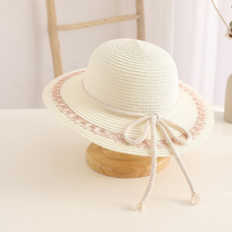 Spring And Summer Outdoor Beach Girl Sunshade Straw Hat Korean Version Of The Big Brim