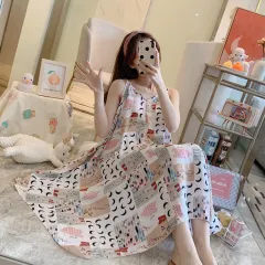 Pyjamas Sweet Thin Cotton Silk Skirt - Cartoon Character - View 1