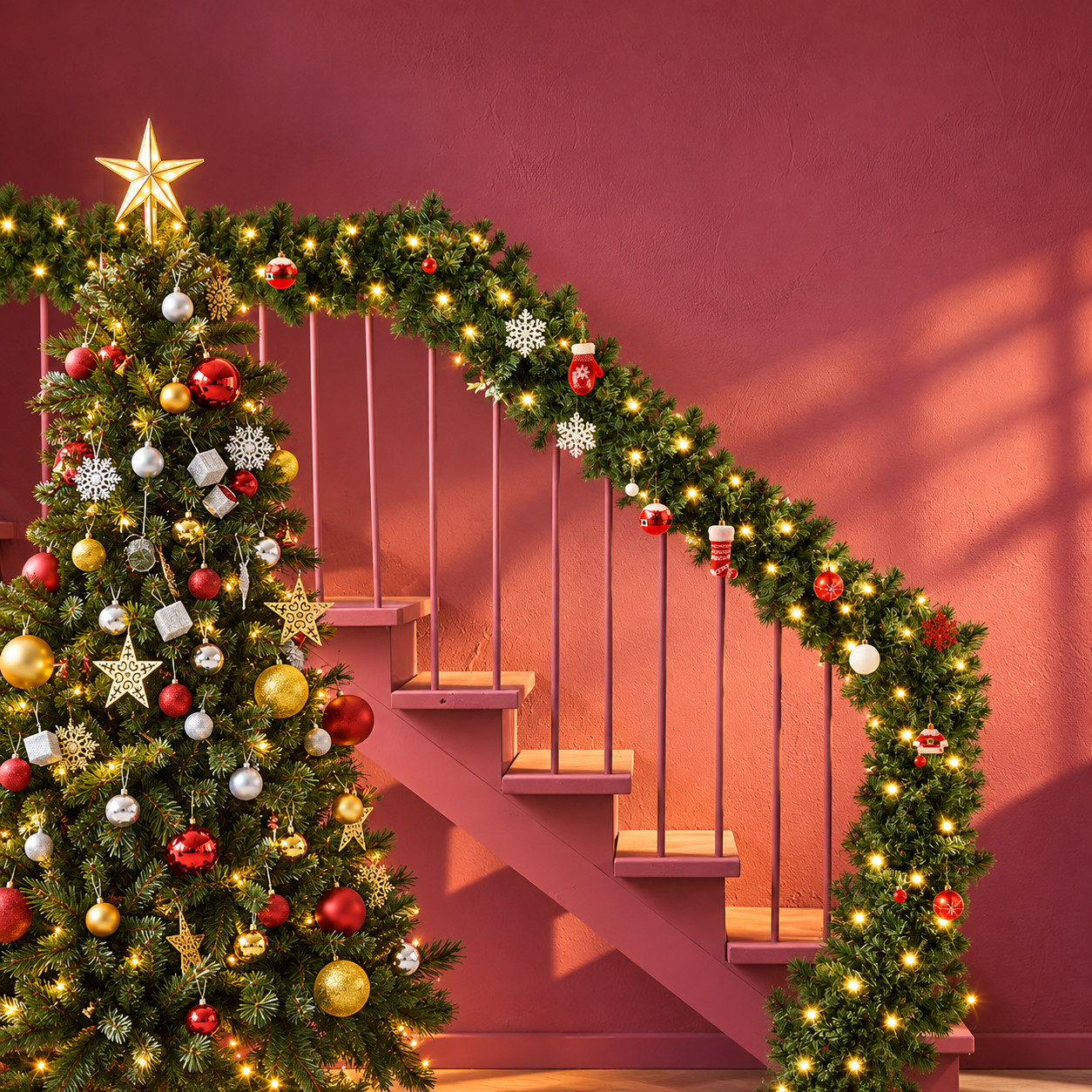 9ft12ft Christmas Garland Decoration Door Wreath Xmas