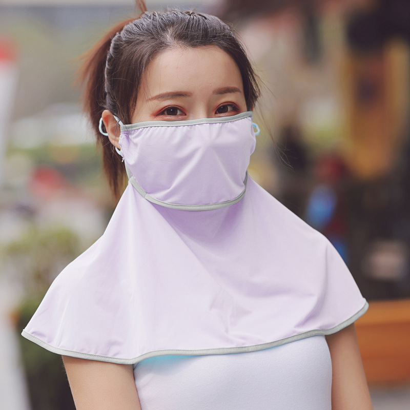 Title 9, Sunscreen ice silk drinking mask women