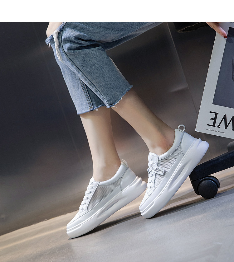 Title 3, Platform white shoes ladies sports casual shoes