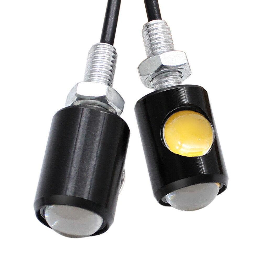 2X LED Black Micro Mini Tiny Small Indicators Turn Signal Motorcycle Motor Bike — image 5