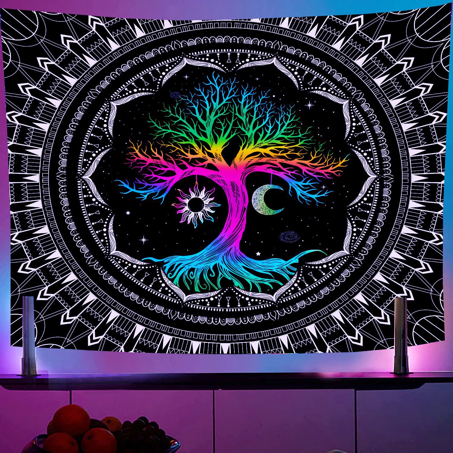 Purple Light Decorative Tapestry Room Background Cloth