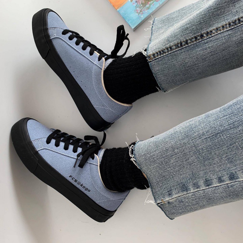 Frosted Bean Paste Powder Low-top Canvas Shoes Sneakers