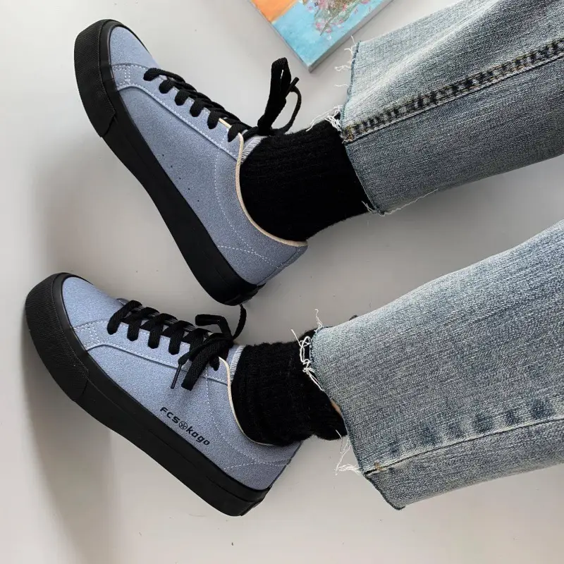 Frosted Bean Paste Powder Low-top Canvas Shoes Sneakers