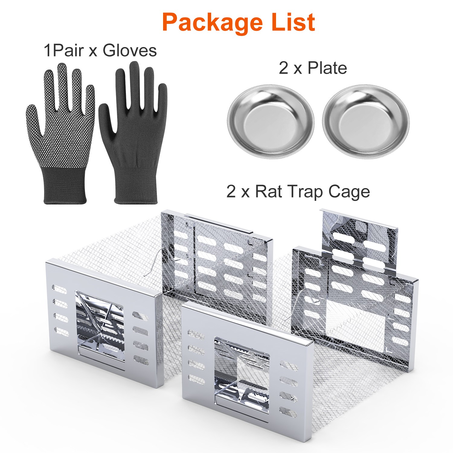 2Pcs Humane Rat Trap Catch And Release Live Mouse Cage Traps With Automatic Continuous Cycle Trapping For Chipmunk Rodent Mouse Small Animals — view 2