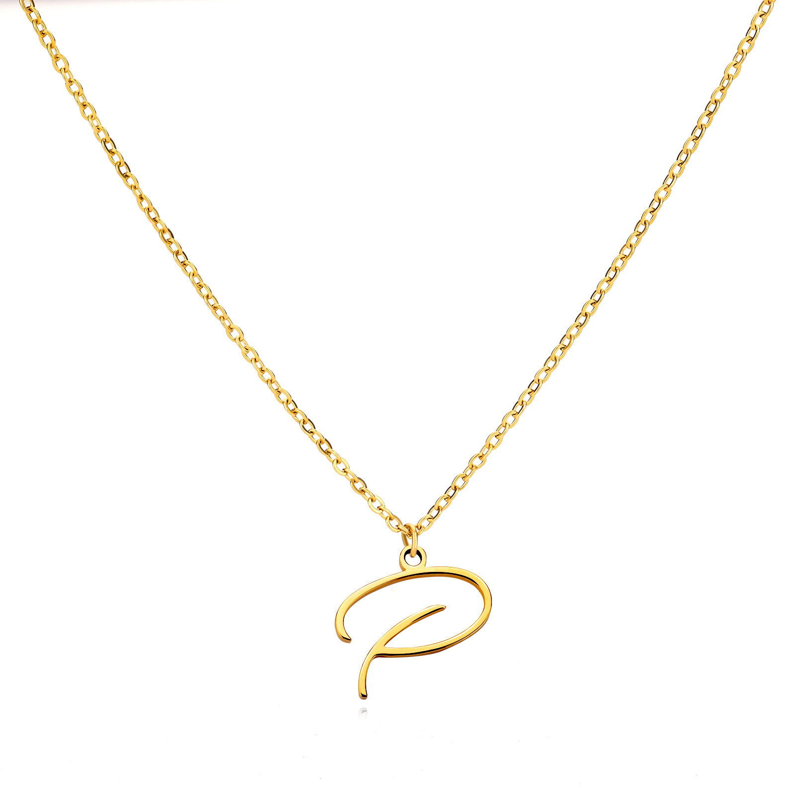Letter Necklace Personalized Stainless Steel