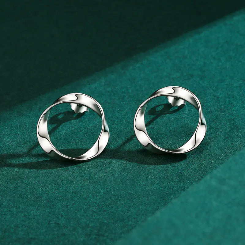 Personalized Fashion Irregular Geometric Circular Design Simple Earrings