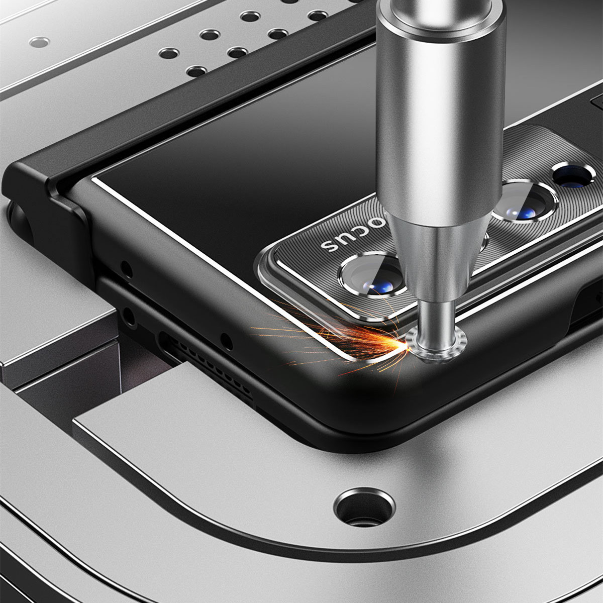 Mobile Phone Case Aluminum Alloy Hinge Folding - Image 5