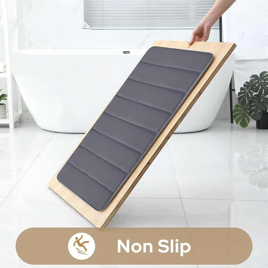 MEMORY FOAM BATH MAT PEDESTAL SET NON SLIP TOILET BATHROOM CONTOUR RUGS 3 PIECE — image 9