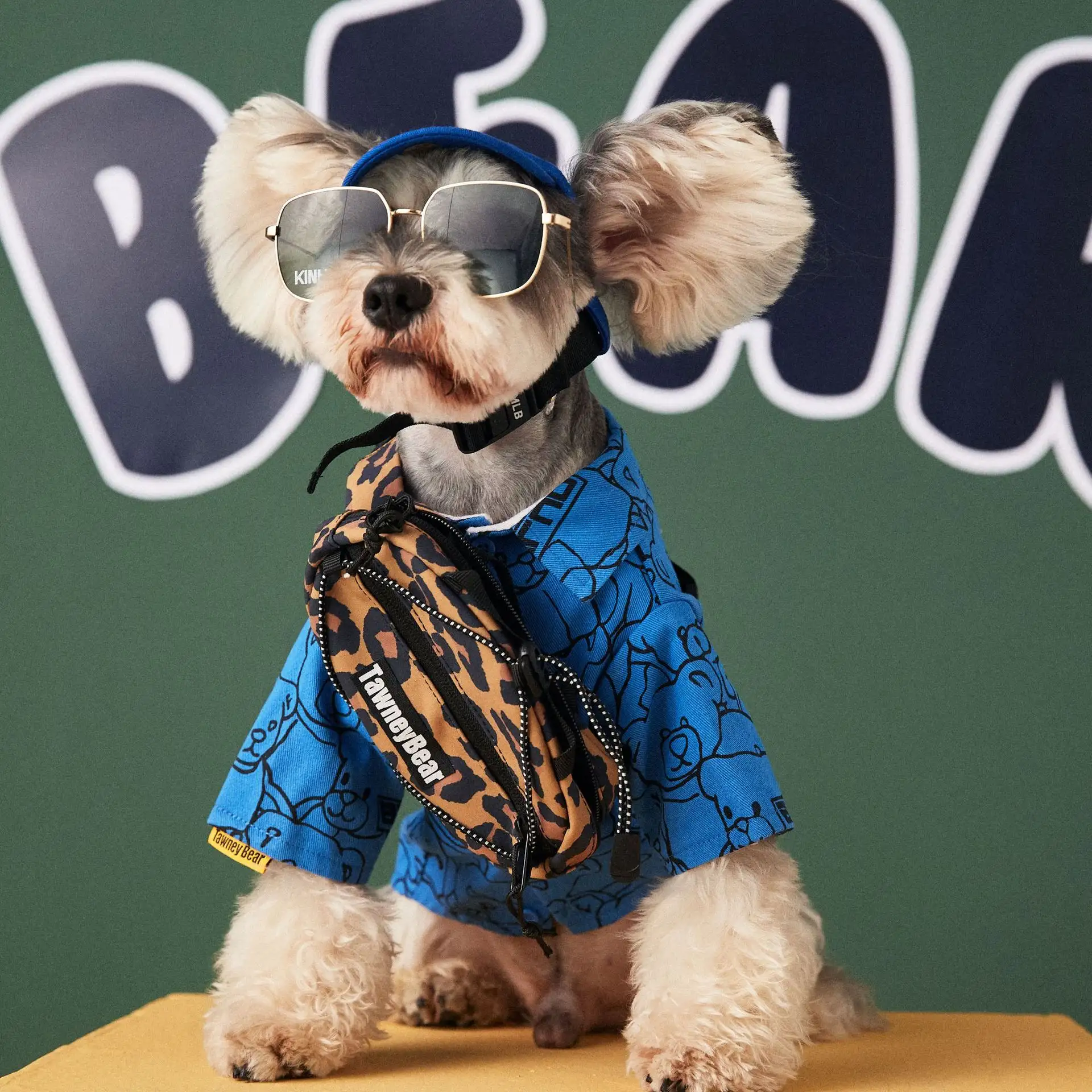 Dog New Handsome And Cute Shirt Autumn Schnauzer Bichon Print Pet Two-legged Clothes