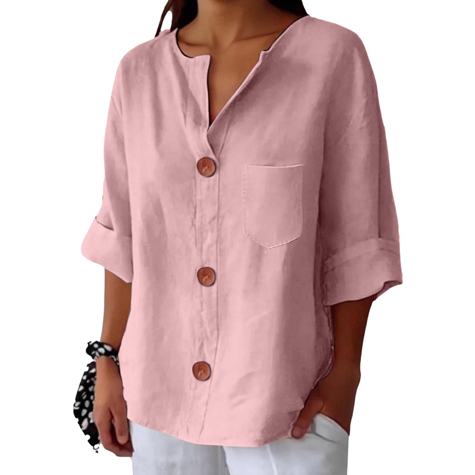 Women’s loose v neck t shirt