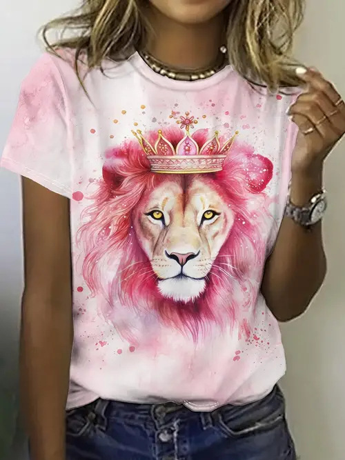 2026 Summer New Products Amazon Crossborder Trade Europe And America 3D Printed Tshirts Round Neck 3D Short Sleeve Tshir