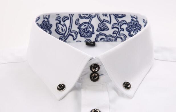 Men's Blue And White Porcelain Thermal Long Sleeve Shirt
