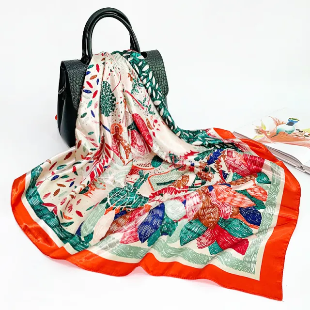 Silk Printed Scarf In Europe And America F22Sd17 - Shop at LoveMi