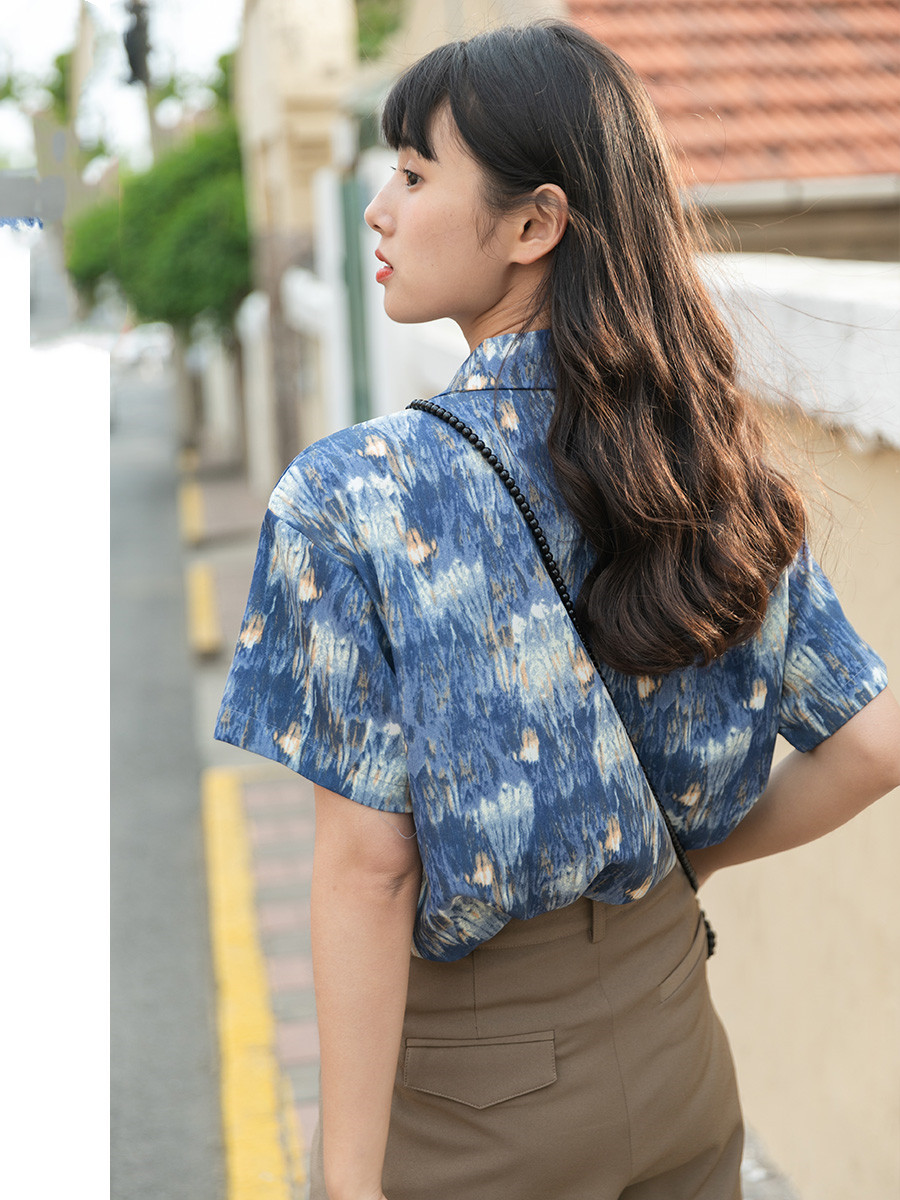 Loose And Slim Korean Style Top Casual Seaside Shirt