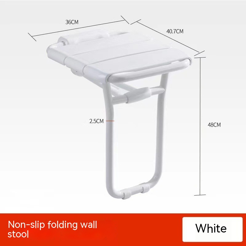 Folding Wall Stool White