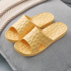 Geometric Slippers Summer Home Bathroom Slippers Women Shoes - Yellow - View 1