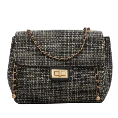 Metal Chain Trend Women's Bag Shoulder Bag Messenger Bag - Black - View 1