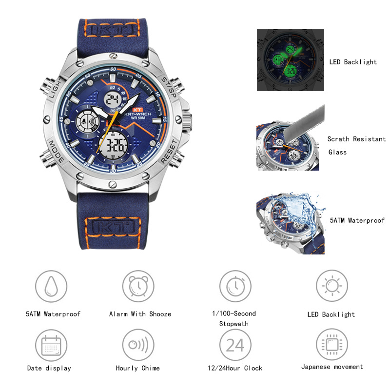 Durable Men's Multifunctional Sports Watch
