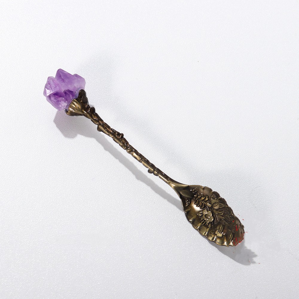 Amethyst tooth spoon