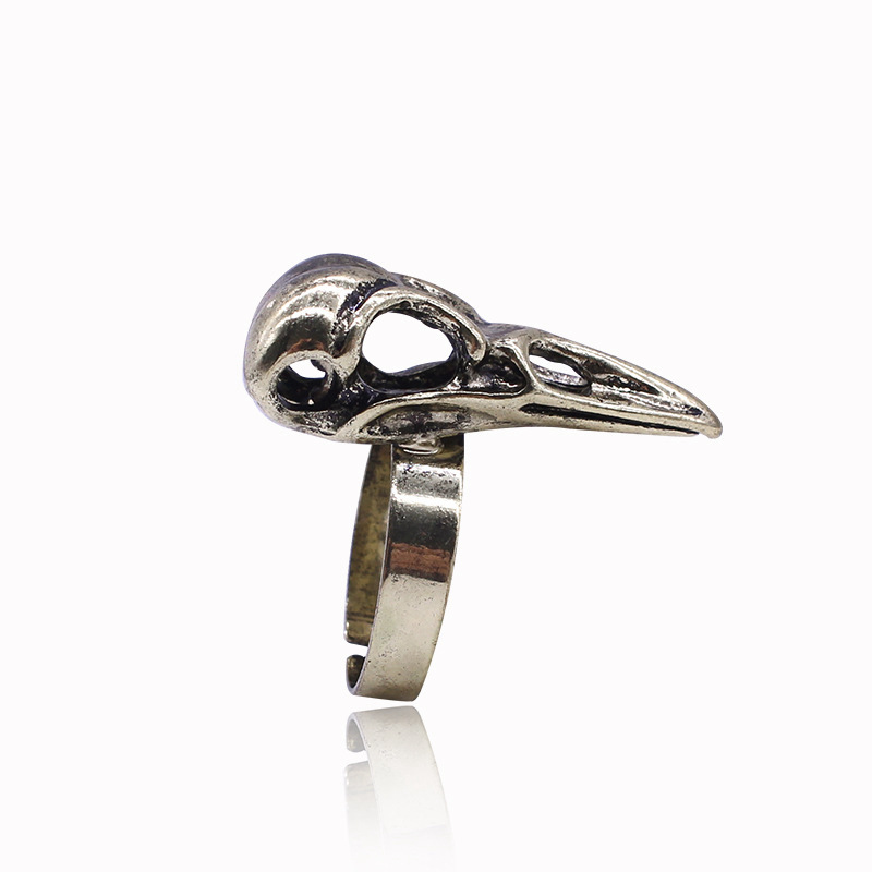 Harry Potter School Of Witchcraft And Wizardry Skull And Bird Head Ring