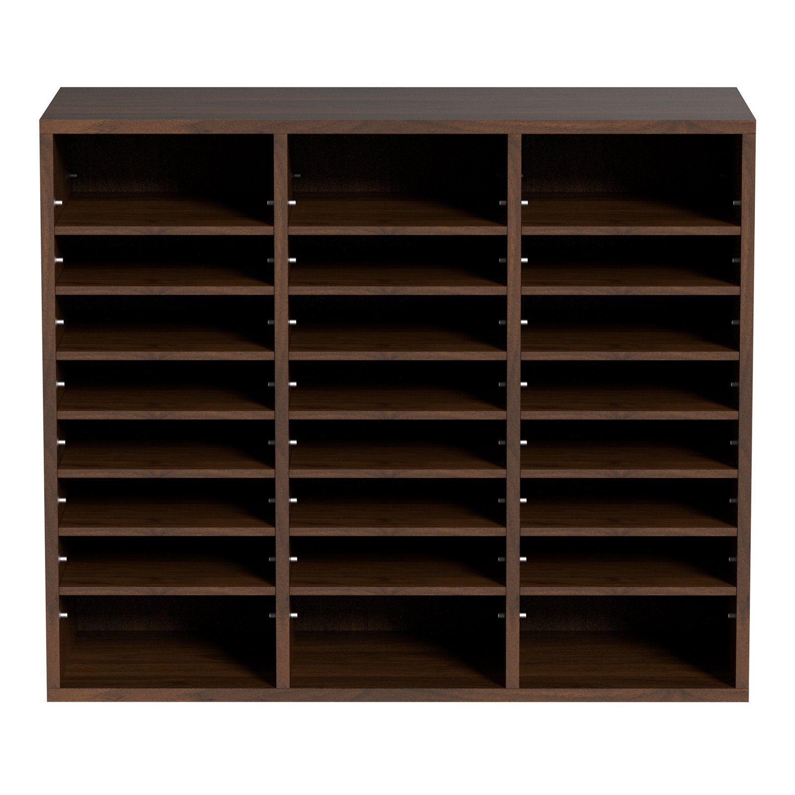 VEVOR Literature Organizers, 24 Compartments Office Mailbox With Adjustable Shelves, Wood Literature Sorter 29x12x24.4 Inches For Office, Home, Classroom, Mailrooms Organization, EPA Certified, Brown — foto 4