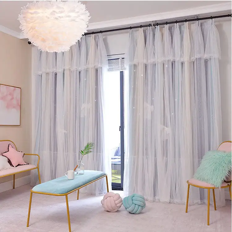Nordic Simple Hollow Star Princess Wind Bedroom