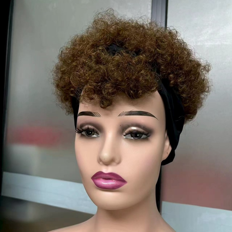 Human Hair, Brown Short Curly Wig, No Glue Required, Fluffyand Curly, Specially... 6