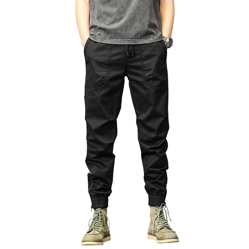 Multi-pocket Washed Cotton Micro-stretch Slacks