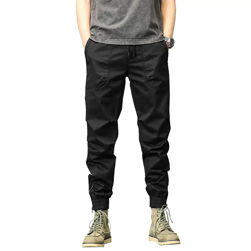 Multi-pocket Washed Cotton Micro-stretch Slacks