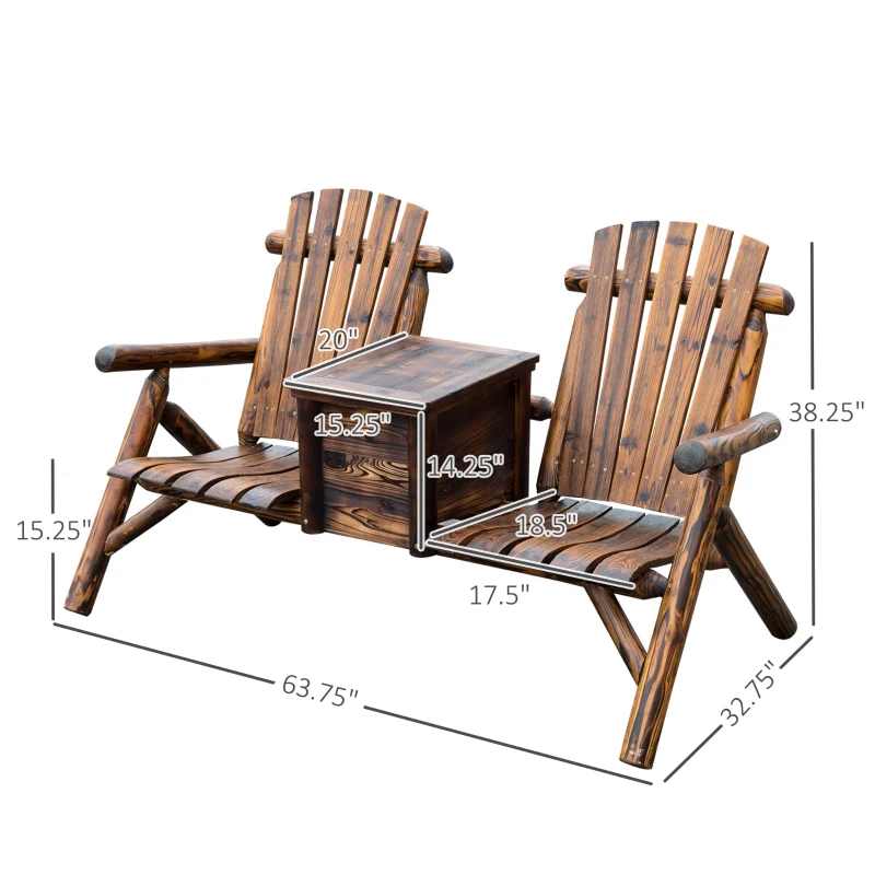 Double Adirondack Chair with Ice Bucket, picture 5 of 5