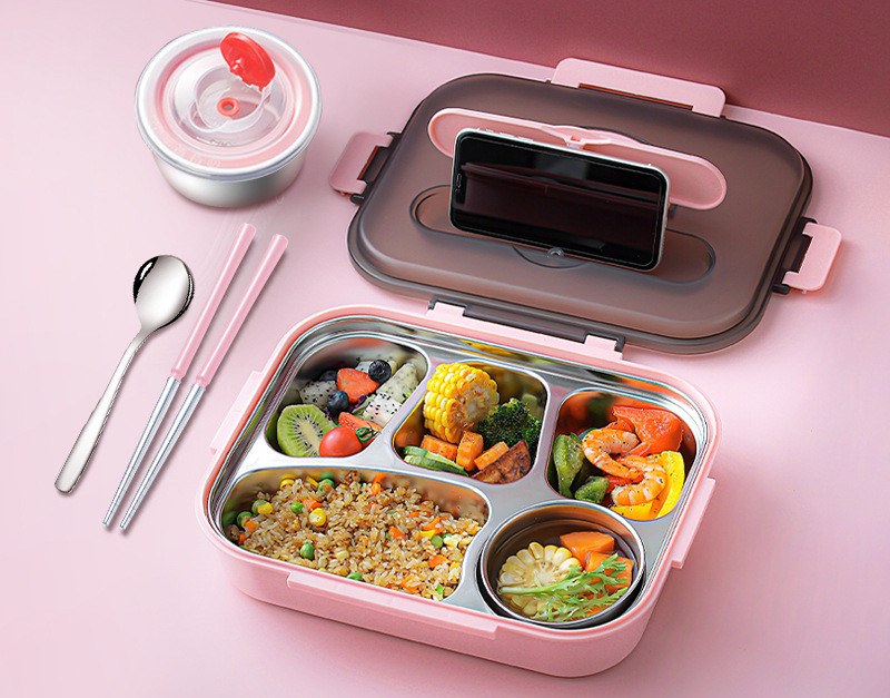 Title 6, 304 Stainless Steel Lunch Box, Fresh-keeping Bo...