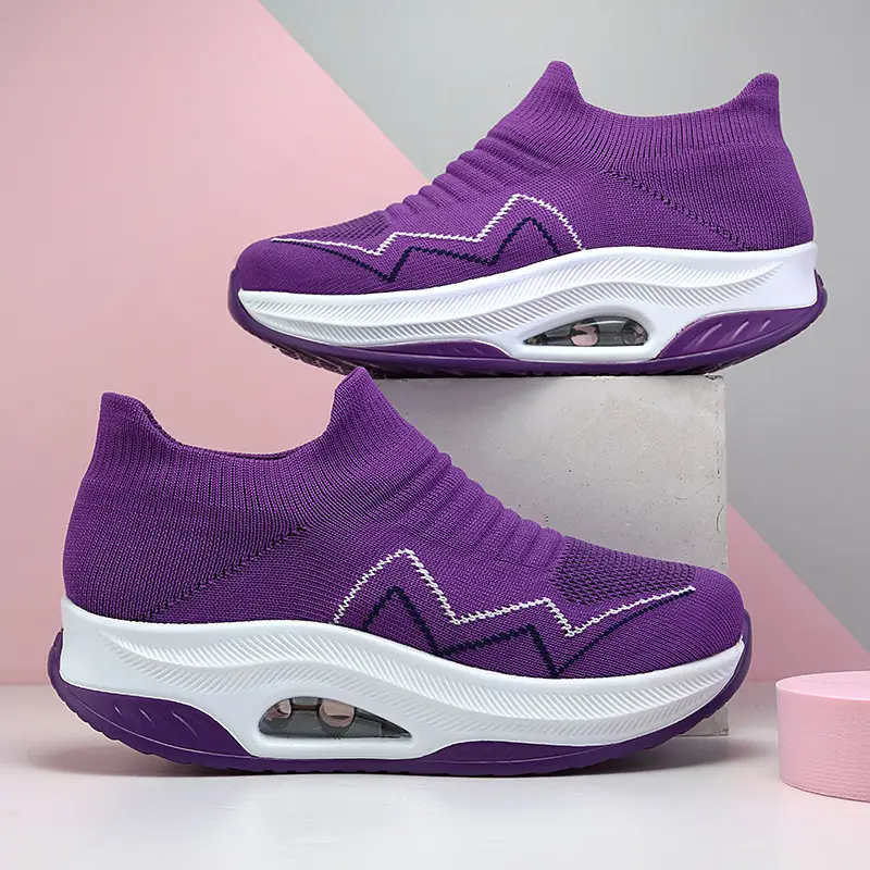 Women's Plus Size Women's Shoes Fei Woven Shaking Soles Mother's Shoe Covers With Increased Feet