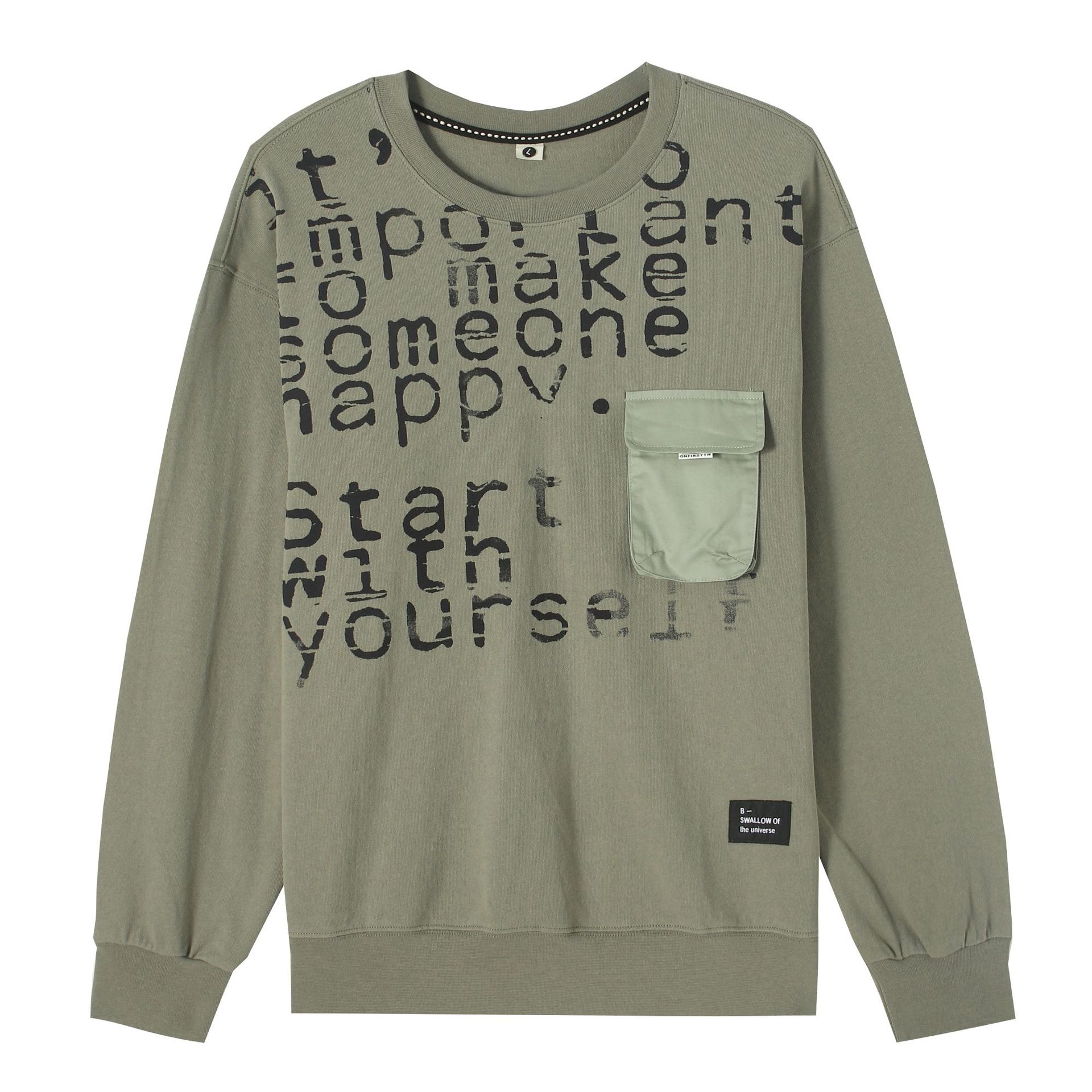 Letter Print Pocket Decorated Jacket Men