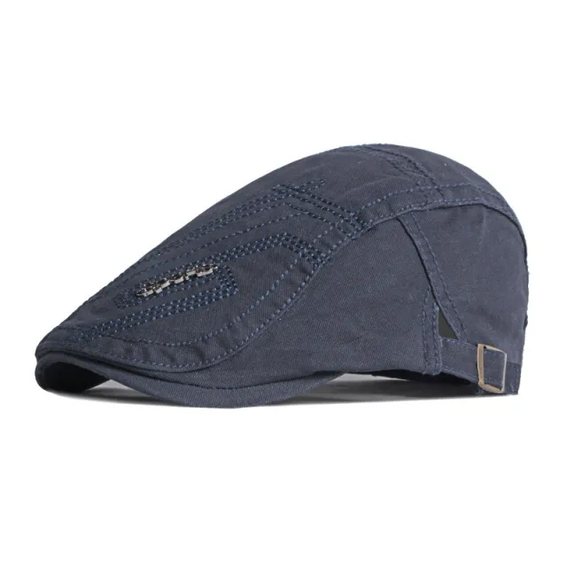 Men's Fashion Casual Cotton Beret Navy Blue - Shop at LoveMi